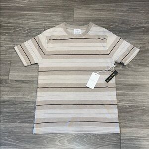 Craft & Flow Striped Beige and Brown Men's Shirt